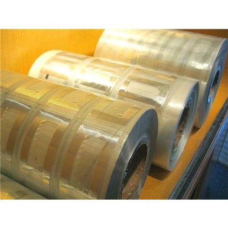 45x76mm HF RFID Inlay PET Material 13.56MHZ Frequency Etched Antenna