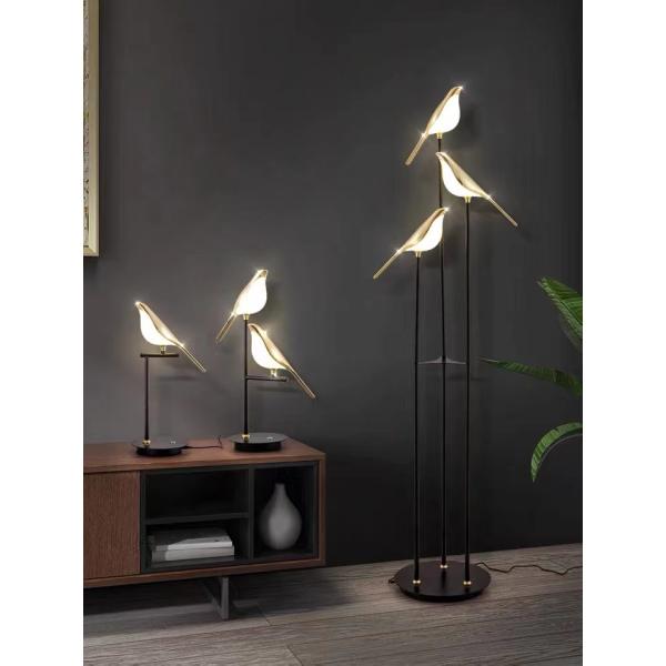 Sea Shipping Gold Round Bird Mounted LED Chandelier