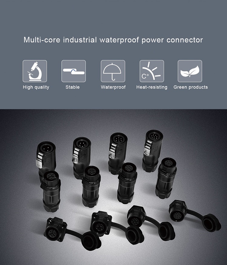 CNLINKO M12 Power Adapters Plug Socket 2 Pin Extension Wire Metal Circular DC Connector Waterproof IP68 for Led Lighting