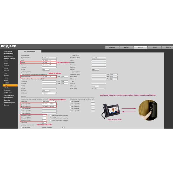 Beward IP65 ONVIF H.264 BP/MP IP Video Intercom