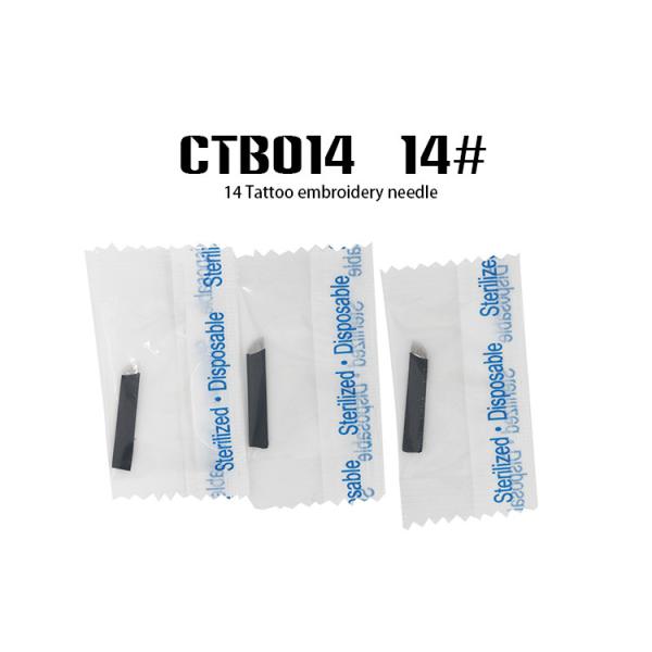 Black 14 Needle Microblading Needles , Permanent Eyebrow Tattoo Needles