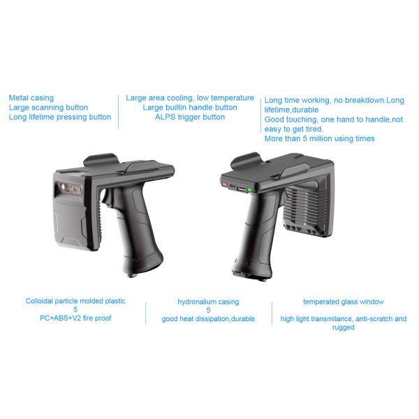 Bluetooth Handheld RFID Reader Android Usb Long Range Double Battery Standby