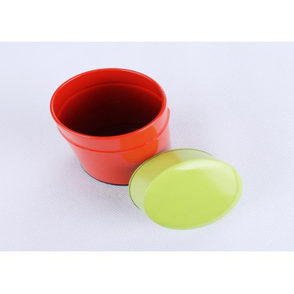 0.23 MM Tinplate Metal Type Custom Printed Mini Round Tin Container With Cap