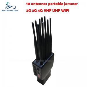 Buy cheap 20m Portable Signal Jammer GSM DCS CDMA 3G 4G WiFi 4500mAh product