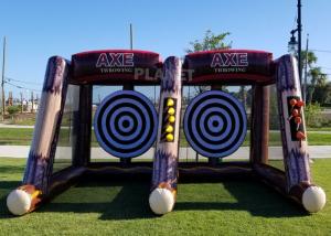Buy cheap Flying Single / Double Size Interactive Game Inflatable Axe Throwing Carnival Game For Sale product