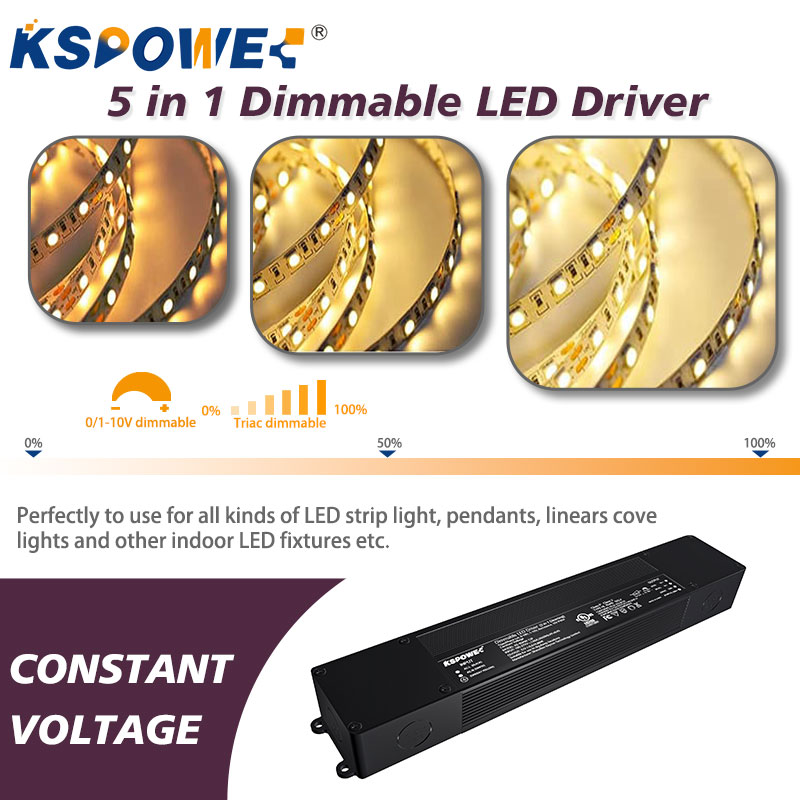CE ROHS Listed 60W Switching Power Supply 48V 5 In 1 Dimmable Driver Waterproof IP65