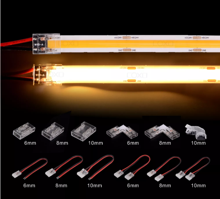 DC12V LED Tape Ribbon Light 400 LEDs 8mm 10mm Cut IP20 Dotless Flexible COB LED Strip