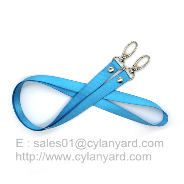 Rivet polyester lanyard with metal clasp hook custom made