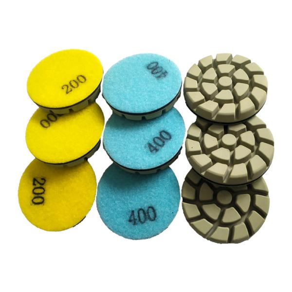 10mm Concrete Dry Grinding Resin Sheet Polishing Pad 3 inch 75mm Thickness