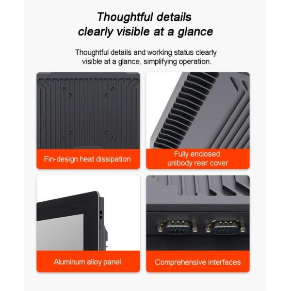 Fanless Waterproof 15 Inch Large Industrial Panel PCs Core 10th I5 All in One Pcs Embedded Multi-touch Panel Computer