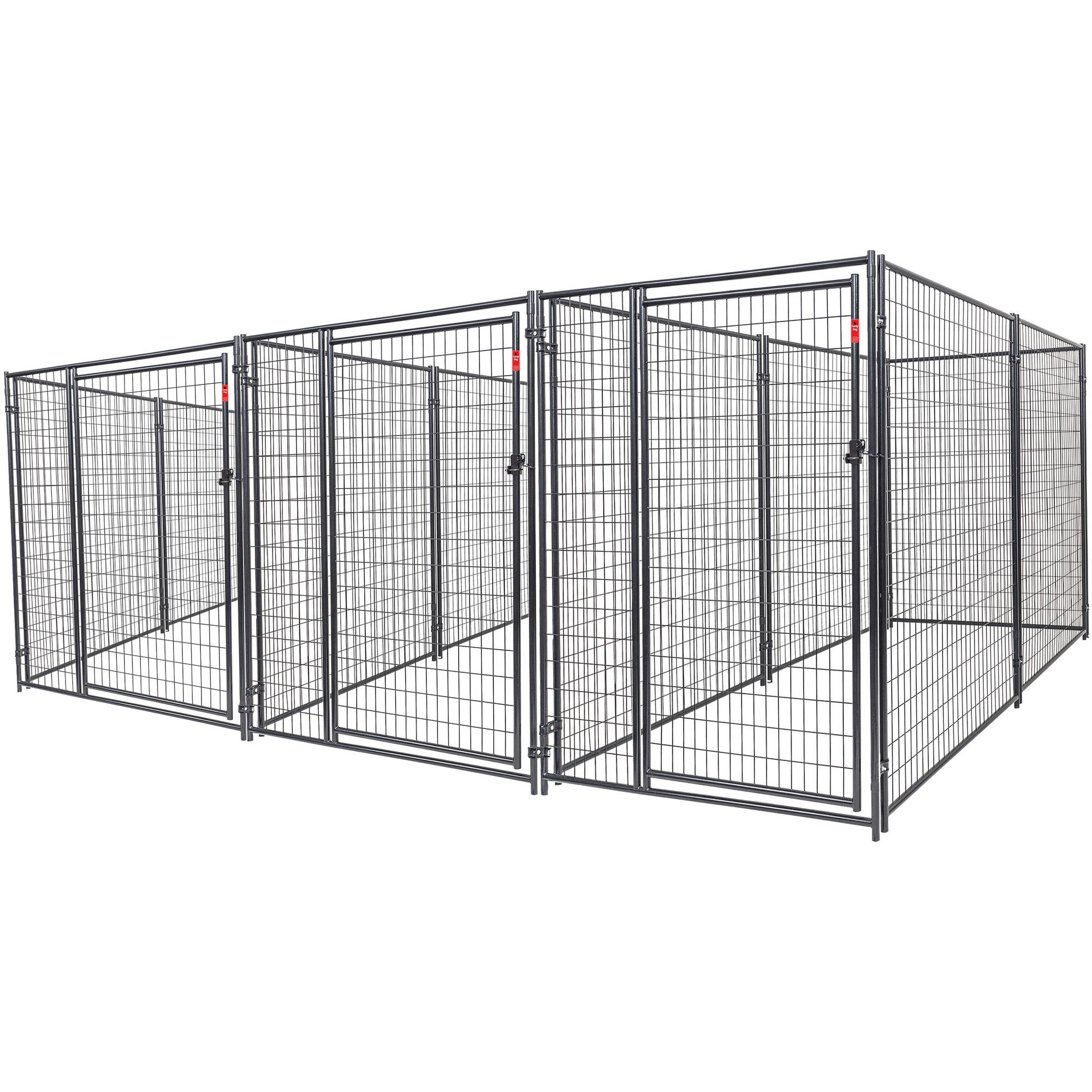 Black Heavy Duty Dog Kennel Run 4ft X 4ft X 6ft Outside Welded Wire Mesh