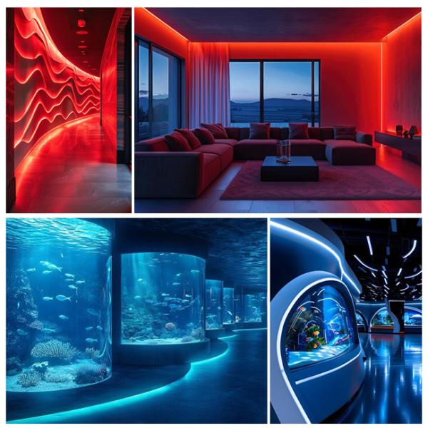 5*13 RGB COB LED Light Strip Dimmable 10W DC24V IP67 Waterproof Neon Light Strip