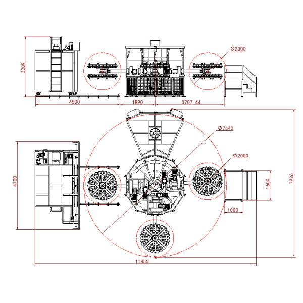 Carousel Rotomolding Equipment with Controlled Cooling Temperature 0-50C Consistent Production for pickleball
