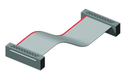 Samtec Flat Ribbon Cable Assembly 200mm Length Female IDC To Female IDC 20 Ways