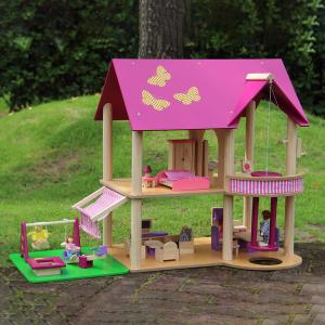 Buy cheap Children ISO9001 Castle Wooden Doll House Toys Barbie Dream House product