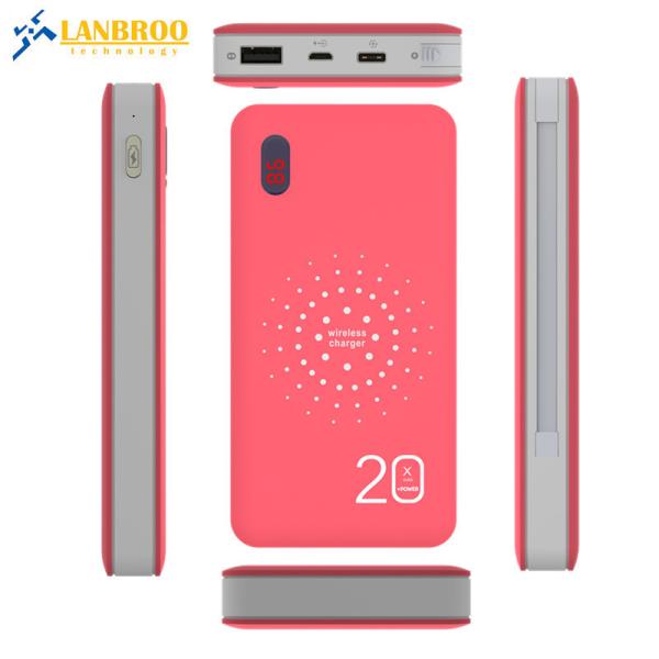Quality LPW-03 Power Bank Wireless Charger 20000MAH Wireless Power Bank with Built-in MicroUSB/Type-c/Lightning 3-I Hot Selling for sale