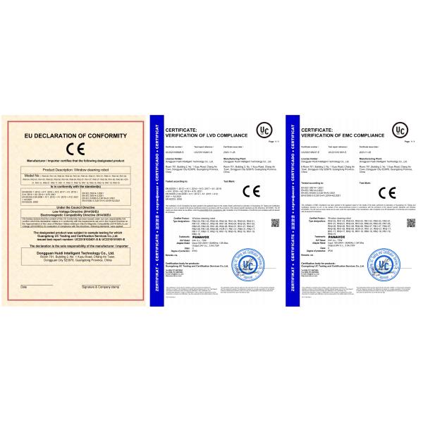 2024 Huidi 24V Anti-falling Control Robotic Window Washer with Remote App Control