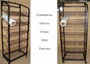 Buy cheap Multiple Shelves KD Structure Wire Rack Display / Light Duty Wire Retail Display Racks product