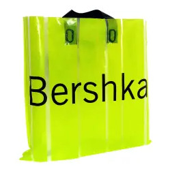 Poly Loop Handle Plastic Bags Heat Seal , PVC Transparent Plastic Bag With Handle