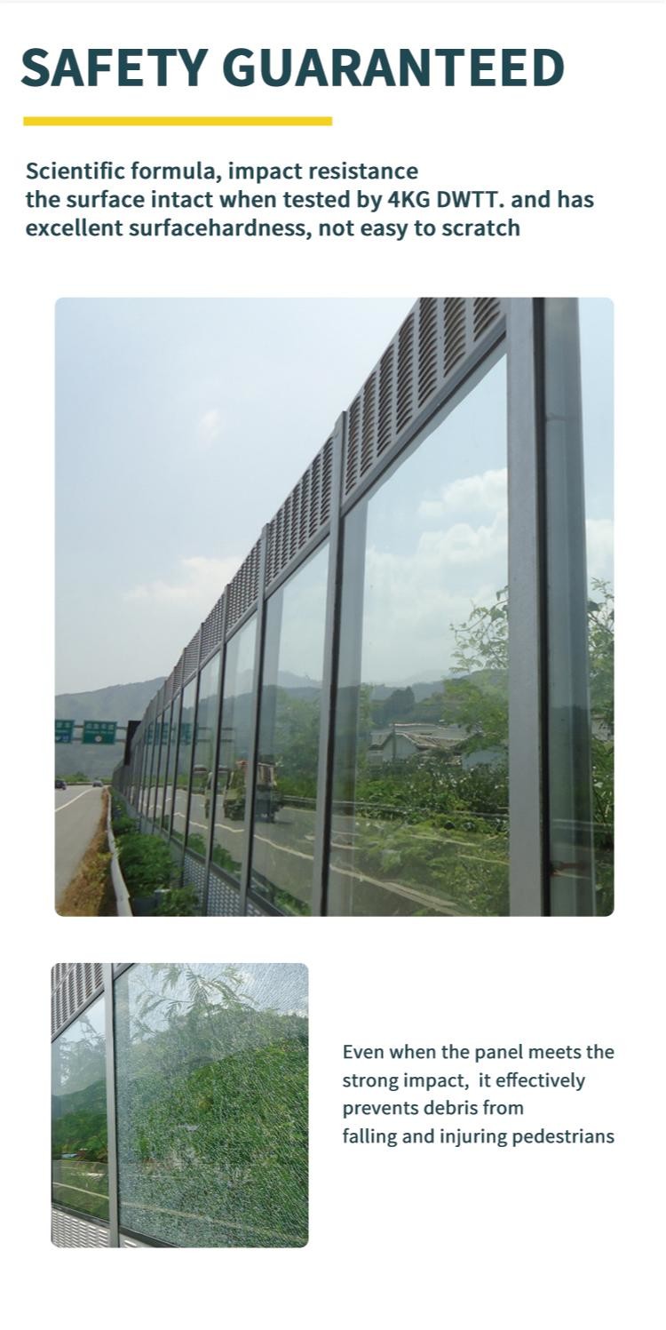 100% Virgin Misubishi MMA Cast Acrylic Sheet for Sound Barrier Fence in Sound Barrier Panel Type
