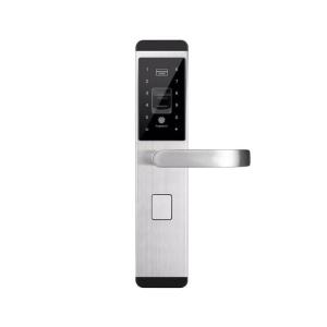 China Hidden Key Hole Biometric Fingerprint Smart Door Handle Lock on sale
