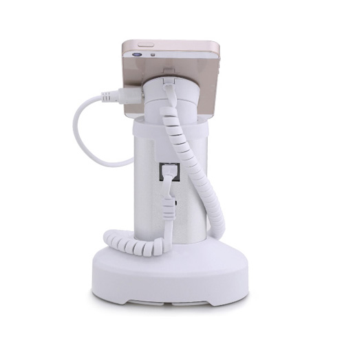 COMER tablet pad mini counter stand with alarm sensor and charging cable for mobile phone shops