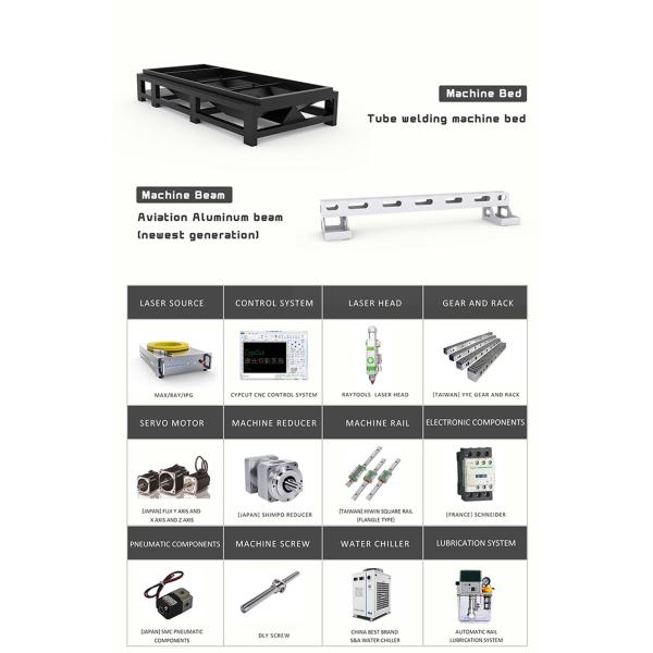 TY-3015JBG 1000W - 6000W CNC Fiber Laser Cutter Metal Tube SS Pipe Laser Cutting Machine
