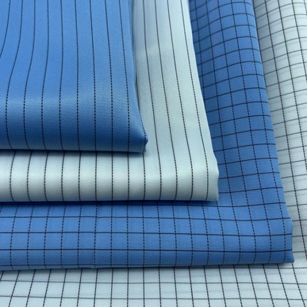 5mm Grid 98% Polyester 2% Carbon Fiber ESD Conductive Fabric