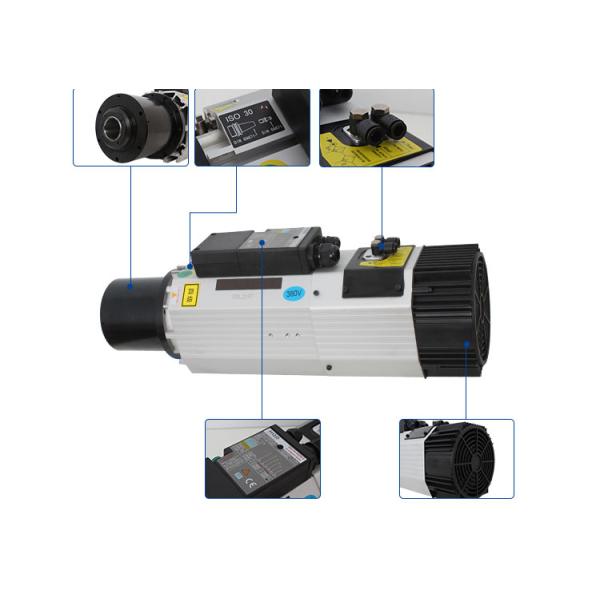 ISO30 9kw CNC Spindle Motor with High Speed Automatic Tool Changer and Air Cooling