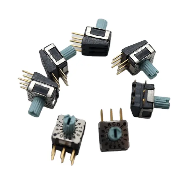 BCD Code Rotary Dip Switch 3 Position Thru Hole Terminal 3+3 PIns