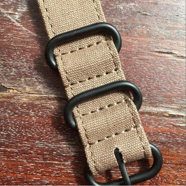 Retro Quick Release Canvas Watch Strap , 2.4mm Thick Watch Band