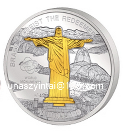 Custom Souvenir Brazil Metal Coin