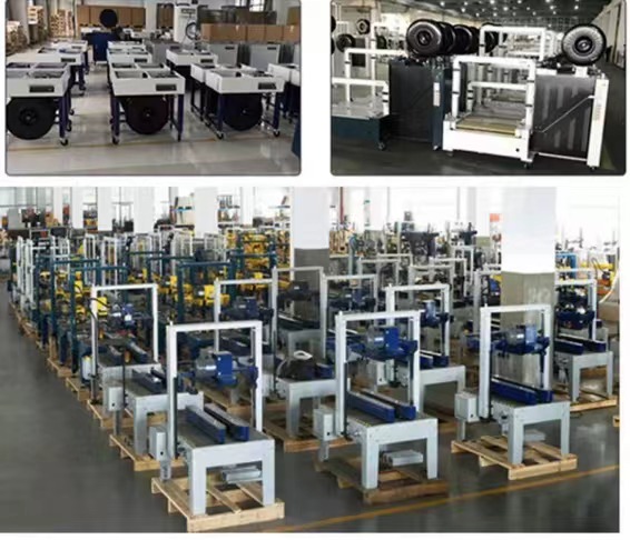 Automatic strapping machine, automatic tape conveyor strapping machine, good stability, automatic bonding, automatic cut