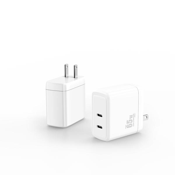 2 Port PPS GaN USB C Charger 65W Fast Charging Block IPhone 12 Air