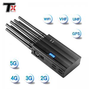 China Handheld Wireless WiFi Signal Jammer Durable Dustproof Housing 8 Channel Customized on sale