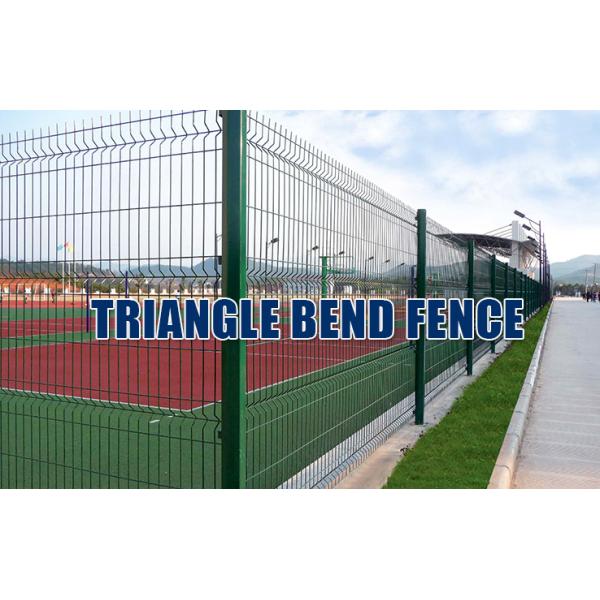 Welded Wire Mesh Triangle Fencing Playground 4.0mm 75*150mm Green Color