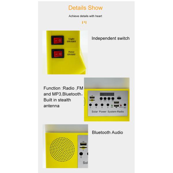 LED Mono Solar Home Lighting System 5W Street Outdoor Garden
