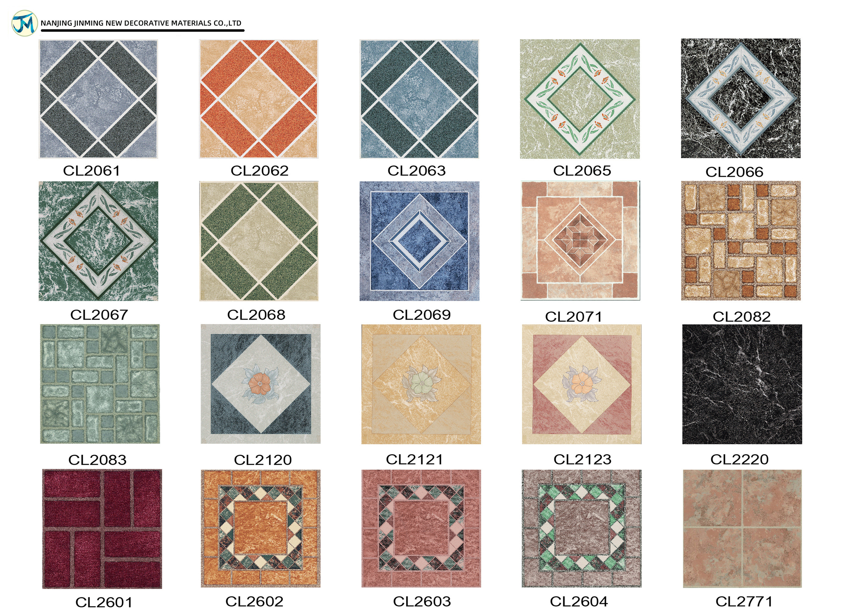 Patterned Non Slip Marble Self Adhesive Floor Tiles