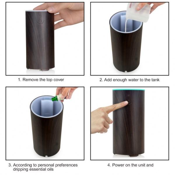 Portable USB Powered 50ml Wood Grain Ultrasonic Diffuser