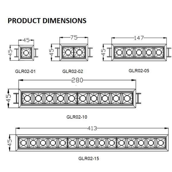 ETL Certified Mini Multi Spot Light , 10w Recessed Spot Light With 5 Heads