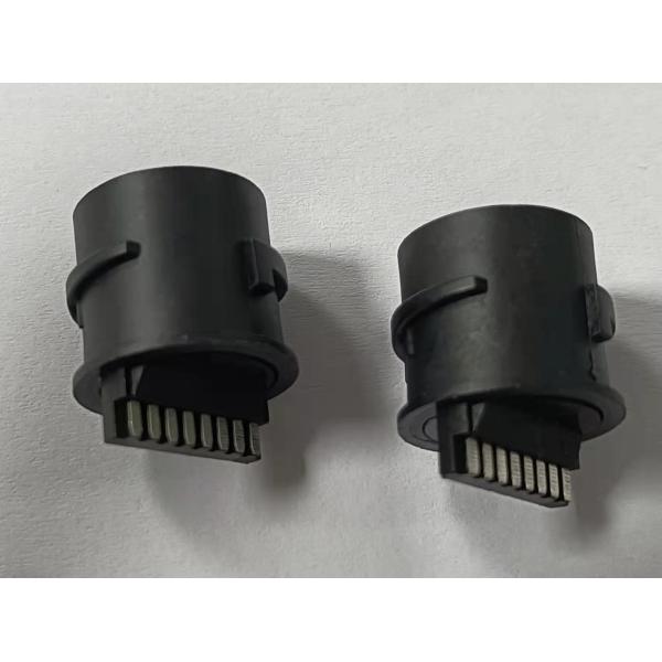 Tab Up Female Lan Connector , Through Hole Customized RJ45 Waterproof Connector
