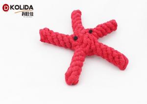 Buy cheap Natural Cotton Rope Pet Toys Red Color 3.5 x 20cm For Teething Cleaning / Playing product