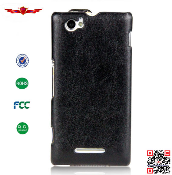 Ultra Slim Colorful High Quality Flip Leather Cover Case For Sony Xperia M Soft Durable