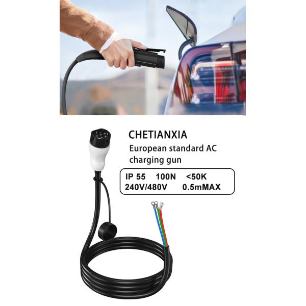 3 Phase Double Guns 22kw Type 2 Charging Cable Portable Electric Vehicle Charger