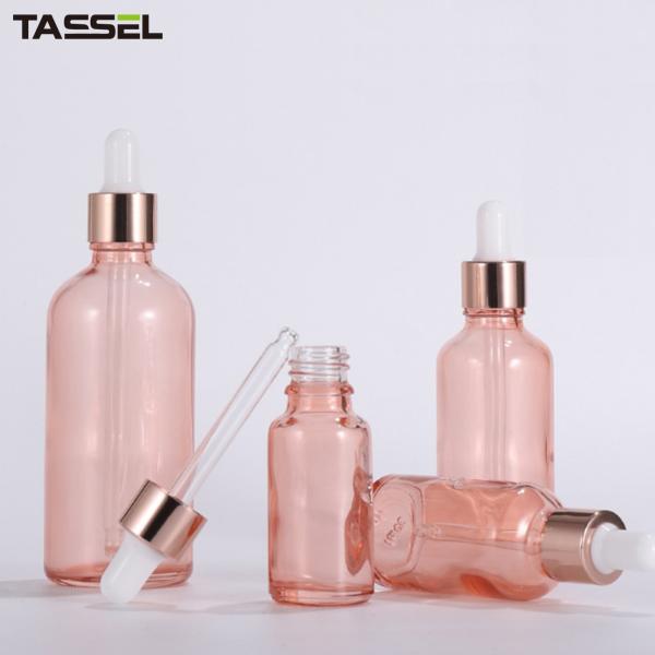 Rose Gold Essential Oil Glass Dropper Bottles 60ml 80ml 18/410 Dropper