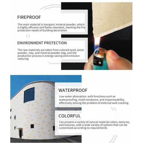 External Wall Flexible Ceramic Tiles Fireproof For Home Decoration