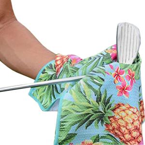 OEM ODM Printed Microfiber Waffle Weave Golf Towel Custom Logo