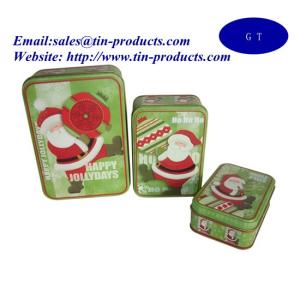 Buy cheap Christmas Rectangle Tin Box Set, Tin Box Set, Metal Box Set for Christmas product