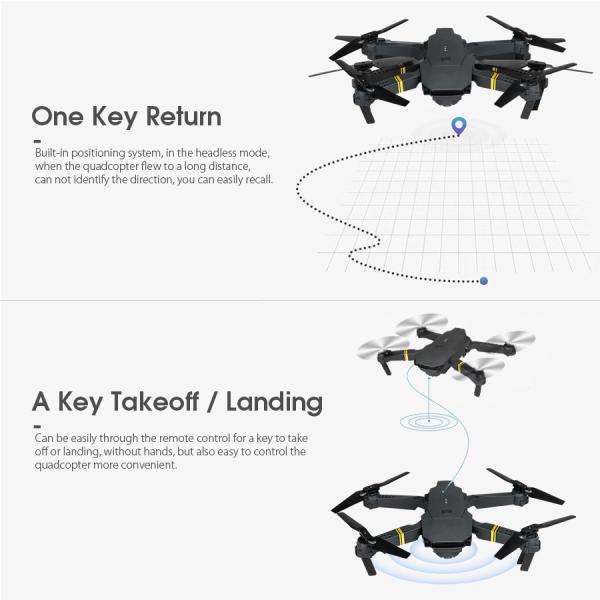 Foldable Altitude Hold Quadcopter Drone with HD Camera Live Video e58 pocket 4k drone