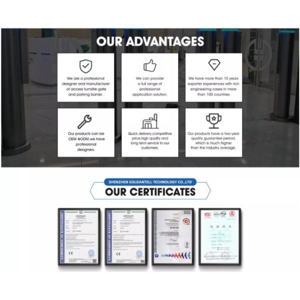 ZK Face Recognition Swing Barrier Gate 1400mm Stainless Steel IP54